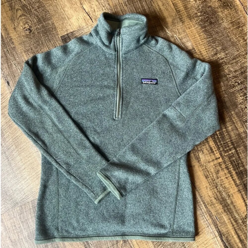 Patagonia Fleece Womens Small Better Sweater Half Zip, Green, Size S